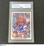 2023 Topps Update Series #US168 Tanner Bibee signed card PSA Auto 10