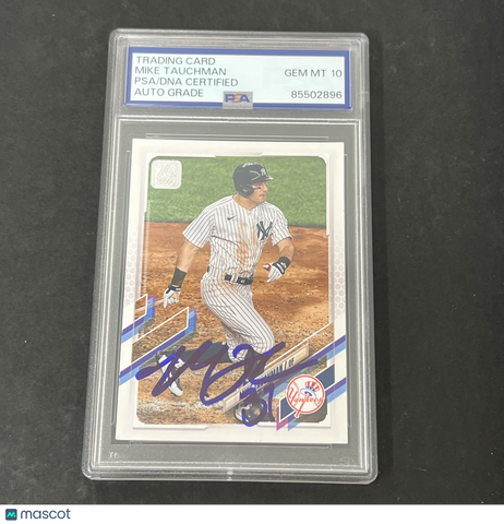 2021 Topps Baseball Series 2 #449 Mike Tauchman signed card PSA Auto 10
