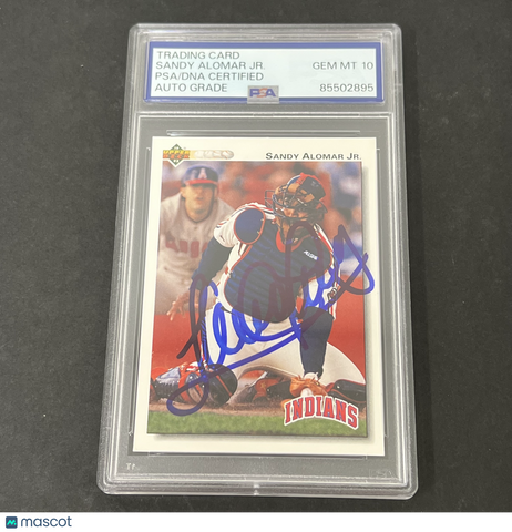 1992 Upper Deck #156 Sandy Alomar Jr. signed card PSA Auto 10 Indians