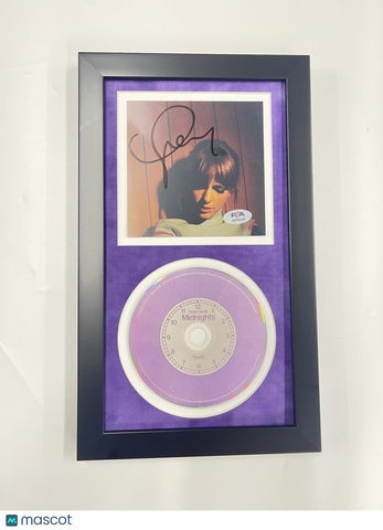 Taylor Swift Signed CD Cover Framed PSA/DNA Lavender Midnights Autographed