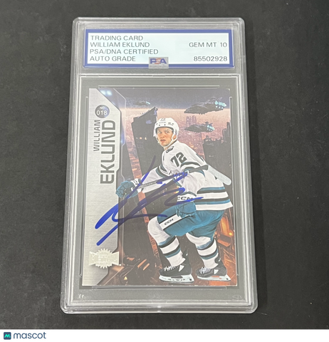 2023-24 Metal Universe Hockey #18 William Eklund signed card PSA Auto 10