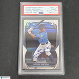 2023 Bowman Draft #BDC130 Adrian Santana Chrome Refractor signed card PSA 9 Auto