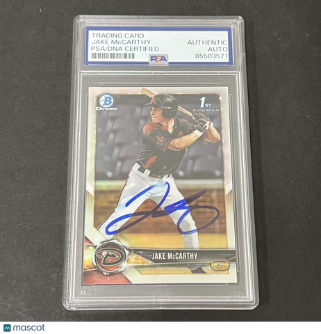 2019 Bowman Chrome #BDC-94 Jake McCarthy signed card