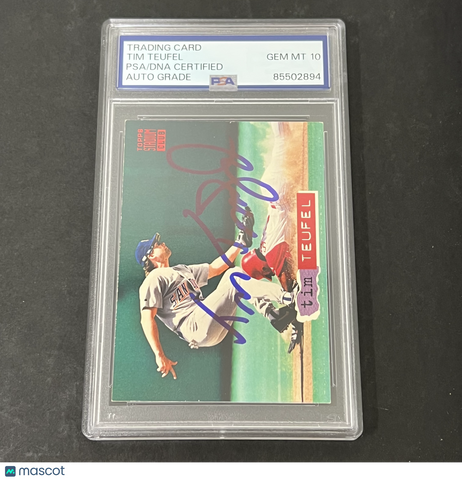 1994 Topps Stadium Club #46 Tim Teufel signed card PSA Auto 10 Padres