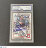 2021 Bowman Chrome Prospect #BCP-119 Tyler Freeman signed card PSA