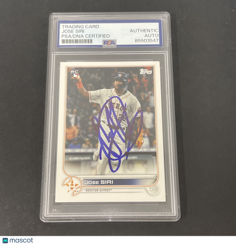 2022-23 Topps Series 2 #599 Jose Siri signed card PSA