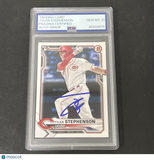2021 Bowman #20 Tyler Stephenson Rookie signed card PSA Auto 10