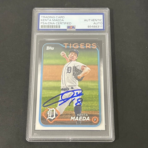 2024 Topps #605 Kenta Maeda signed card PSA Detroit Tigers