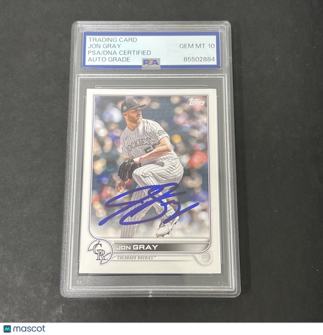 2022 Topps Series 1 #161 Jon Gray signed card PSA Auto 10
