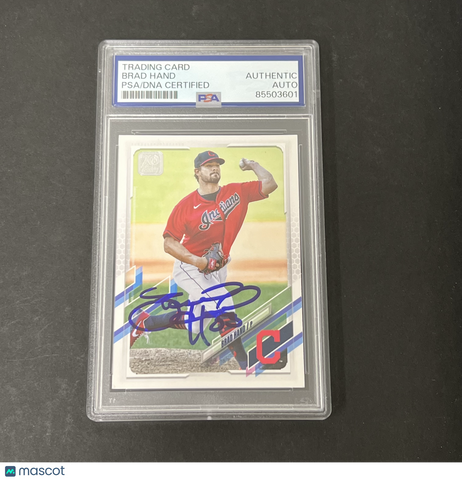 2021 Topps Series 1 #175 Brad Hand signed card PSA
