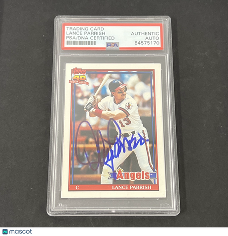 1991 Topps #210 Lance Parrish 40 Years Of Baseball signed card PSA
