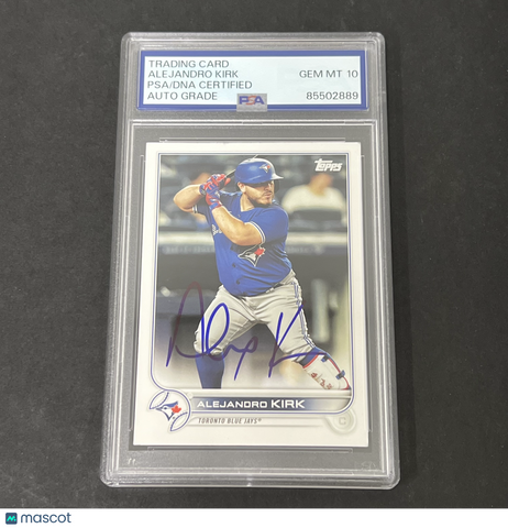2022 Topps #432 Alejandro Kirk signed card PSA Auto 10 Blue Jays