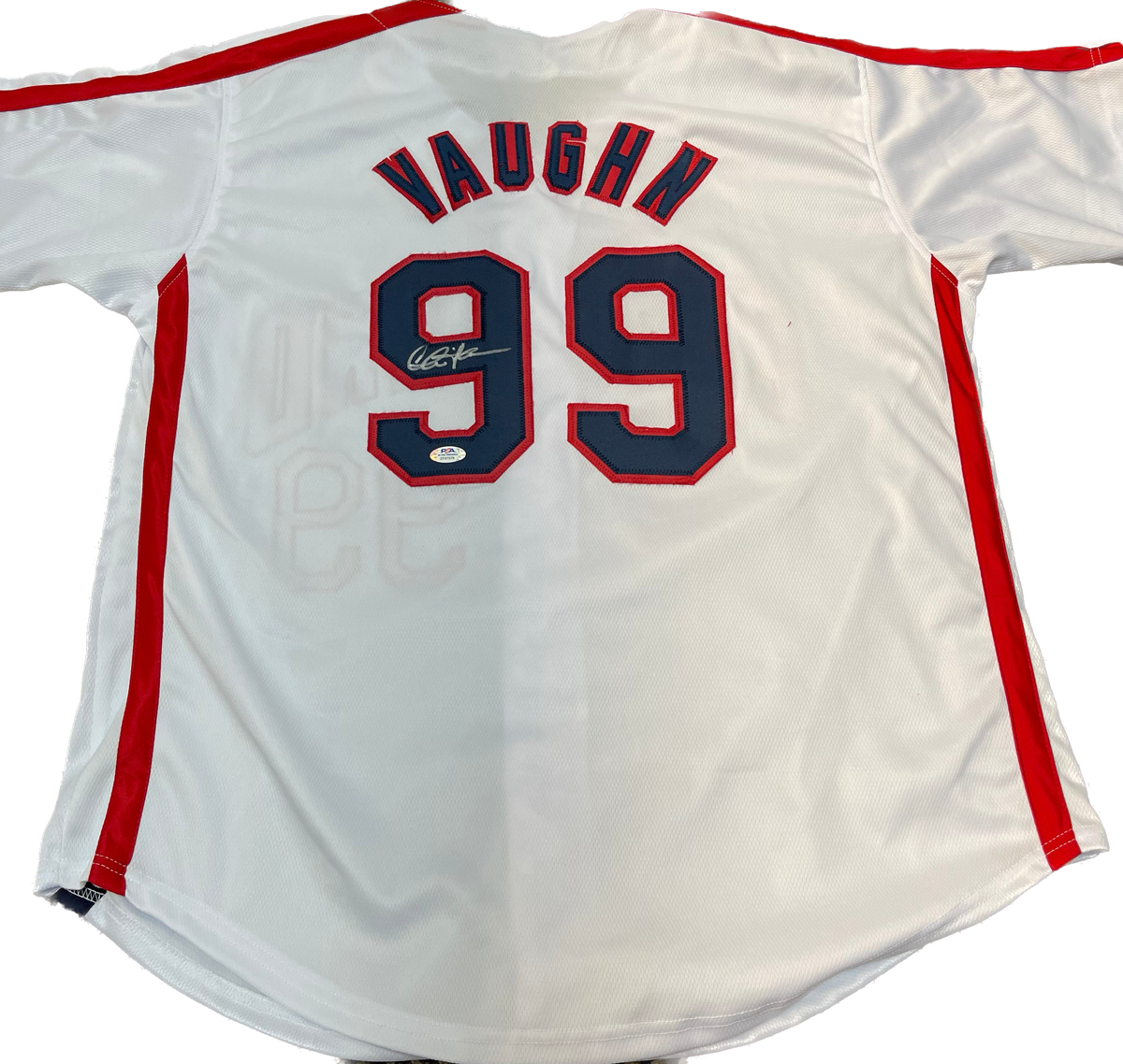 Charlie Sheen Vaughn Signed Major League Blue Baseball Jersey (JSA) — RSA