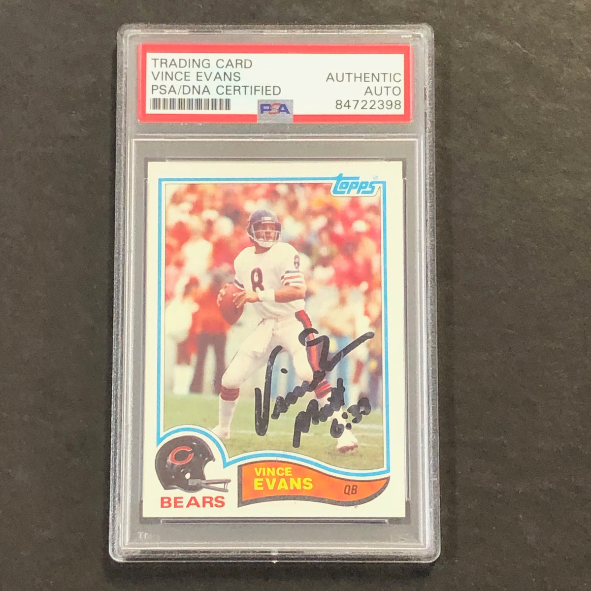 1982 Topps Football #295 AUTO Vince Evans card PSA Slabbed Chicago Bea –  Golden State Memorabilia