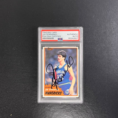 1981 Topps #79 Jim Spanarkel Signed Card PSA Slabbed Auto Mavericks