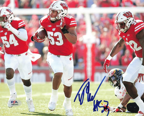 T.J Edwards signed 8x10 photo PSA/DNA Wisconsin Autographed