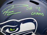 Russell Wilson Signed Full Size Speed Helmet PSA/DNA Fanatics Autographed Seahawks