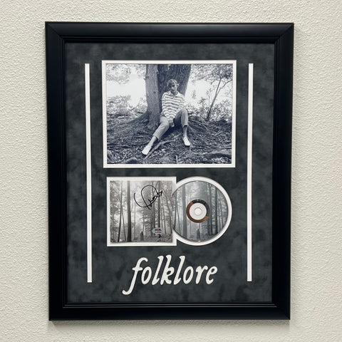 Taylor Swift Signed CD Cover Framed PSA/DNA Folklore Autographed