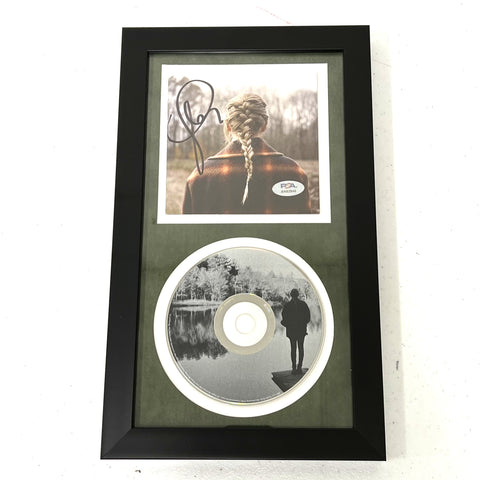 Taylor Swift Signed CD Cover Framed PSA/DNA Evermore Autographed