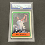1980 PGA Tour #24 Scott Simpson Signed Card PSA/DNA Slabbed AUTO Golf