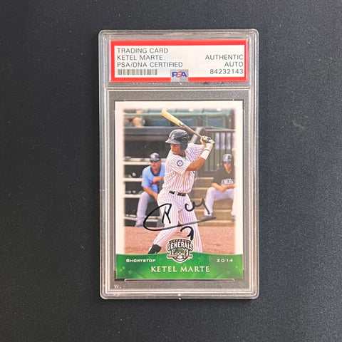 2014 signed Ketel Marte card PSA/DNA Seattle Mariners Autographed Jackson Generals