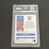 2021-22 Panini Chronicles #34 Aaron Wiggins Signed Card AUTO PSA/DNA Slabbed RC Thunder