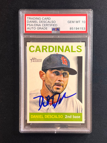 2012 Topps Heritage #134 Daniel Descalso Signed Card PSA Slabbed Auto Cardinals