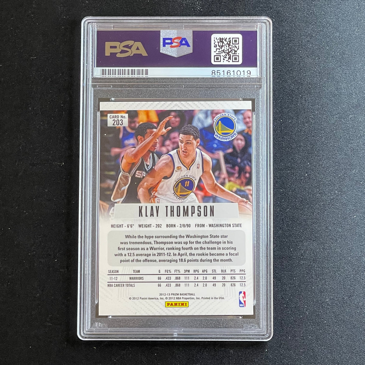 2012 Prizm Klay Thompson Rookie orders Card