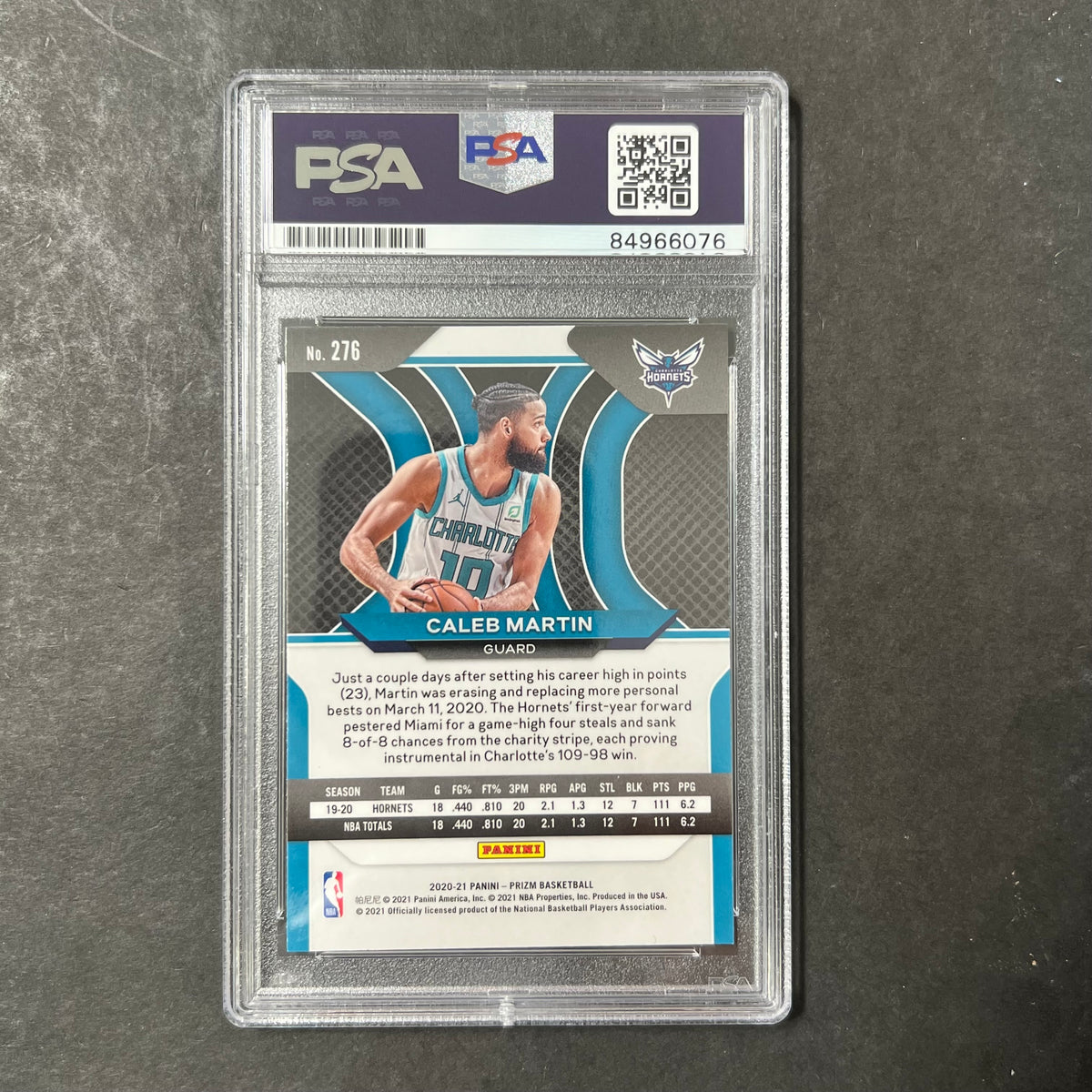 Caleb Martin PANINI PRIZM auto RC リフレクタ Caleb Martin PANINI