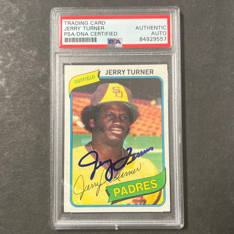 1979 Topps #133 Jerry Turner Signed Card PSA Slabbed Auto Padres