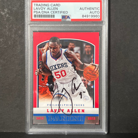 2012-13 PANINI #247 LAVOY ALLEN Signed Card AUTO PSA Slabbed 76ers