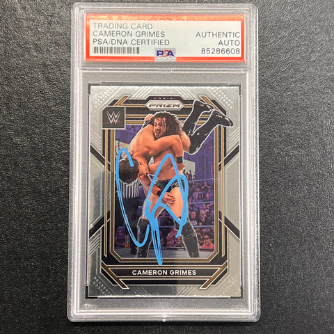 2023 Panini Prizm NXT #181 Cameron Grimes Signed Card PSA/DNA Slabbed AUTO WWE