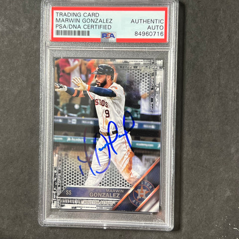 2016 Topps #406 Marwin Gonzalez Signed Card PSA Slabbed Auto Astros