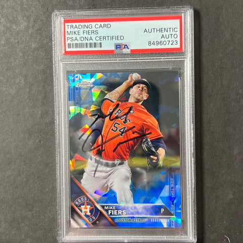 2016 Topps #627 Mike Fiers Signed Card PSA Slabbed Auto Astros