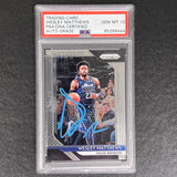 2018-19 Panini Prizm #290 Wesley Matthews Signed Card AUTO 10 PSA Slabbed Mavericks