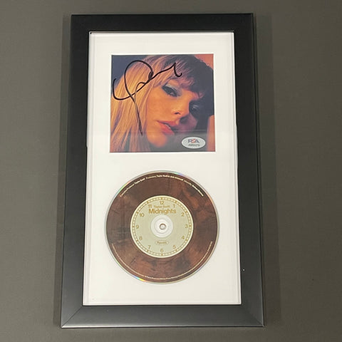Taylor Swift Signed CD Cover Framed PSA/DNA Midnights Autographed