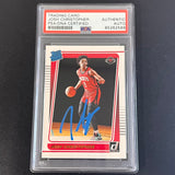 2021-22 Panini Donruss Rated Rookie #250 Josh Christopher Signed Card AUTO PSA Slabbed Rockets