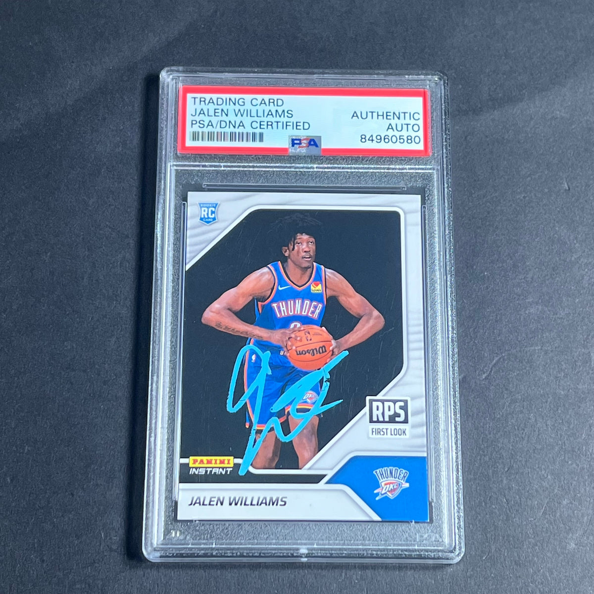 2022-2023 Panini Instant #RPS 11 Jalen Williams Signed Card PSA 