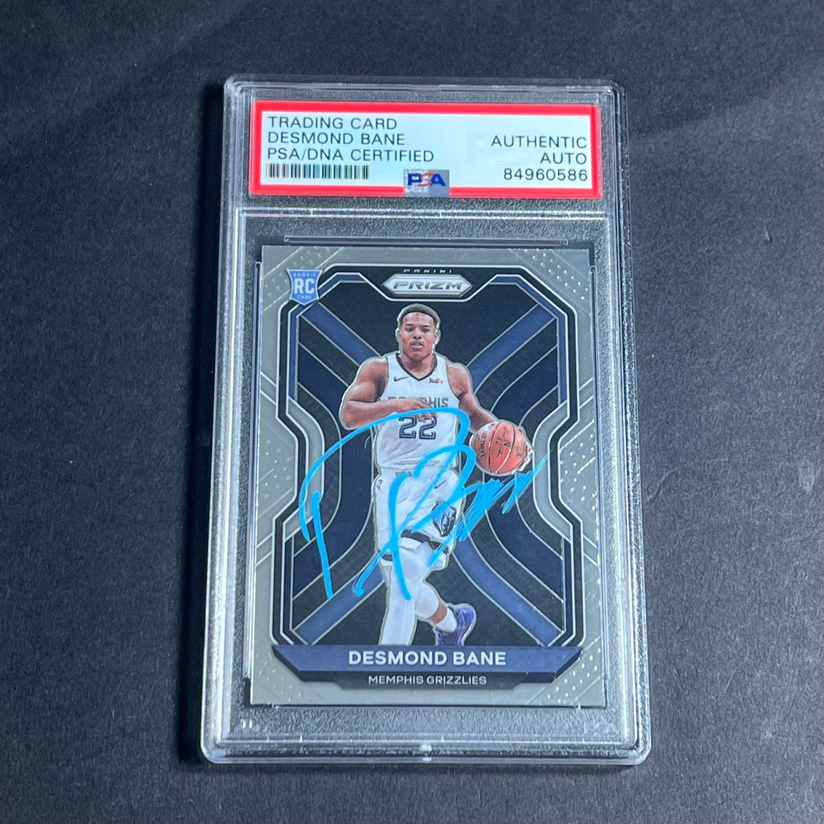 2020-21 Panini Prizm #297 Desmond Bane Signed Card AUTO PSA 