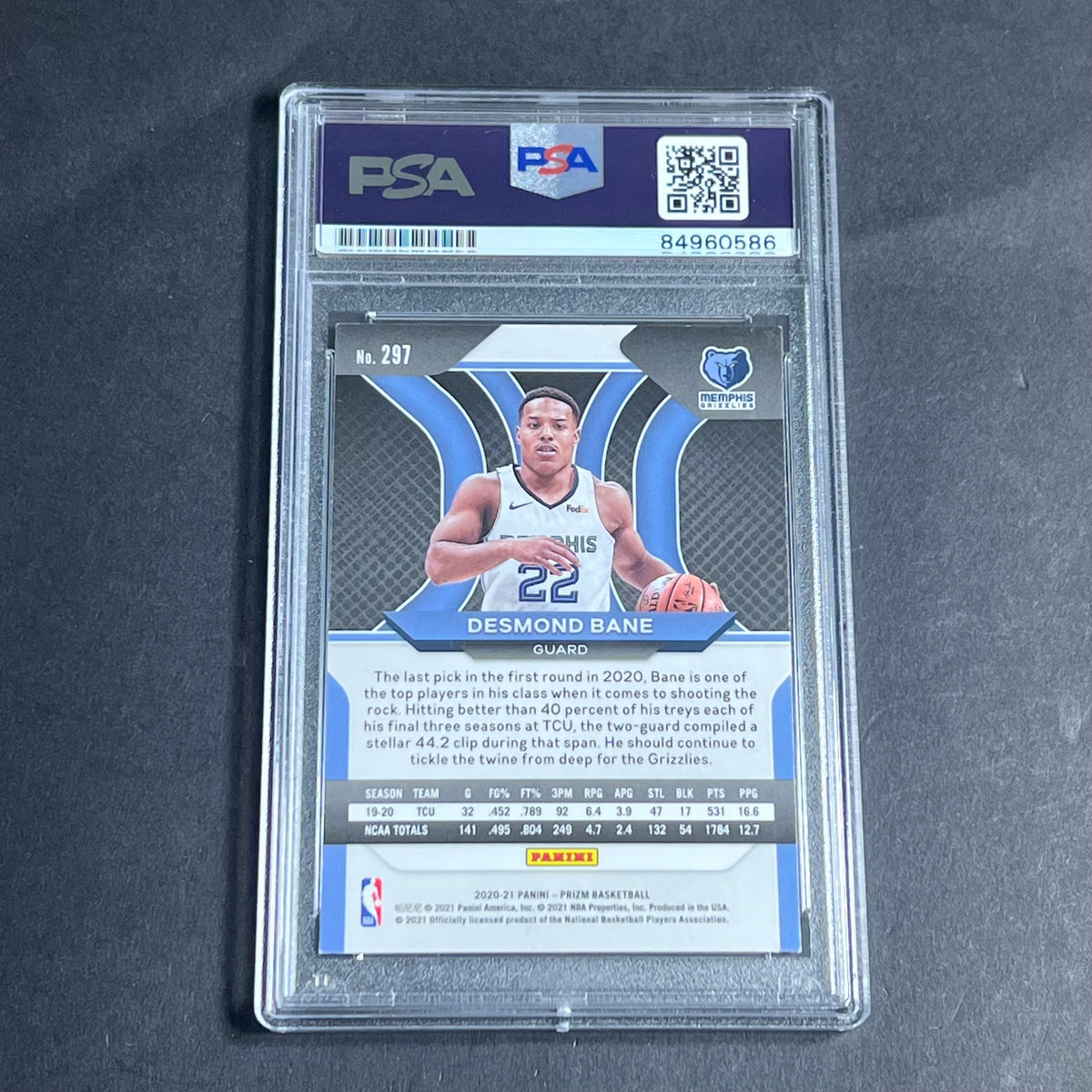 Desmond Bane Select /249 Prizm PSA 9