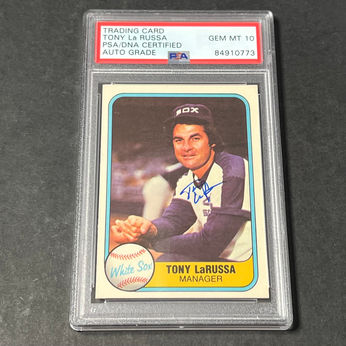 1981 Fleer #344 Tony La Russa Signed Card Auto 10 PSA Slabbed White So –  Golden State Memorabilia