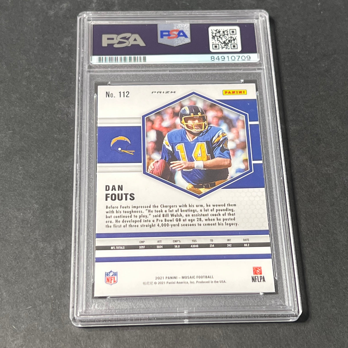 2021 Panini Mosaic Dan Fouts San Diego Chargers #112