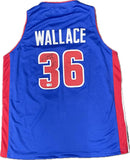 Rasheed Wallace signed Jersey Beckett Detroit Pistons Autographed