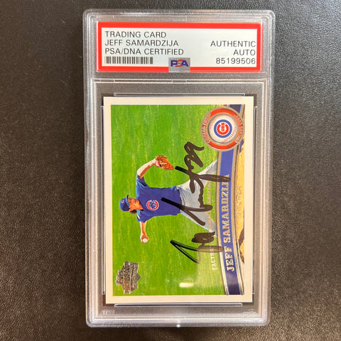 2011 Topps #564 Jeff Samardzija Signed Card PSA Slabbed AUTO Cubs