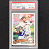 2011 Topps Diamond Factory Set Limited Edition #229 Jonathan Sanchez Signed Card PSA/DNA AUTO 10 Slabbed Giants