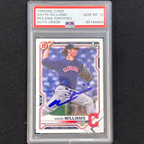 2022 Topps Bowman #BD-93 Gavin Williams Signed Card PSA/DNA AUTO 10 Slabbed Cleveland Guardians