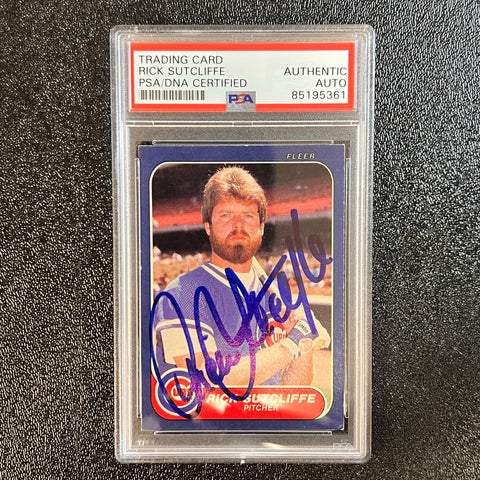1986 Topps #383 Rick Sutcliffe Signed Card PSA Slabbed Auto Cubs