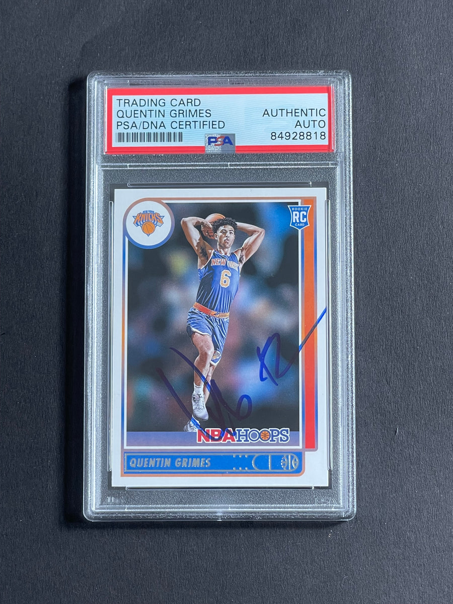 2021-22 NBA Hoops #206 Quentin Grimes Signed Card PSA Slabbed