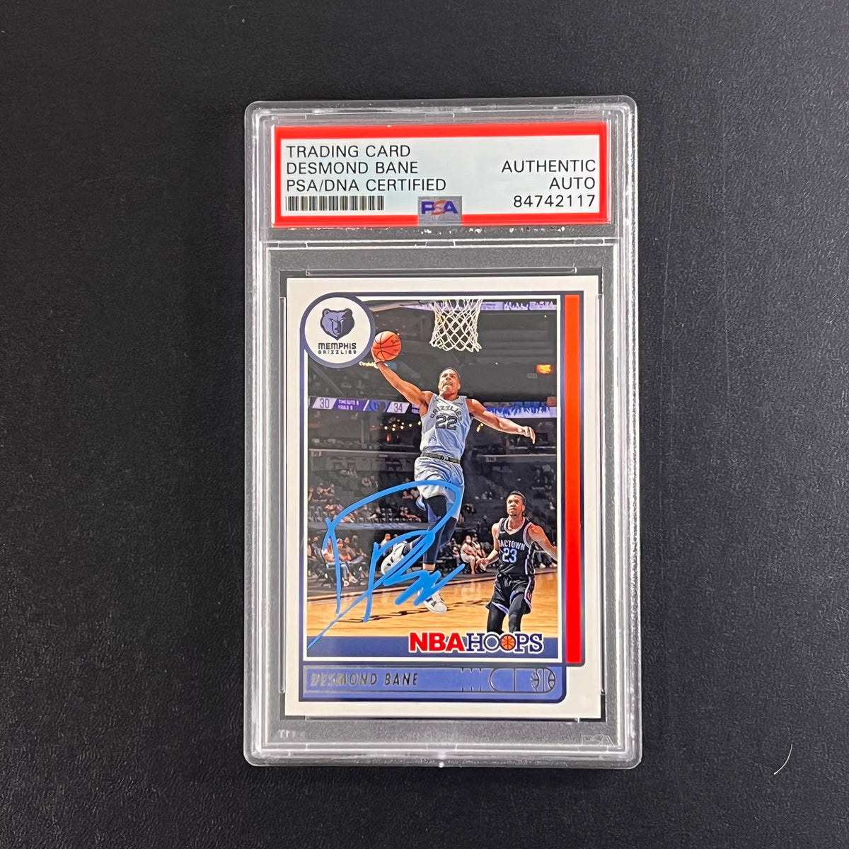 2021-22 Panini Hoops #192 Desmond Bane Signed Card AUTO PSA 