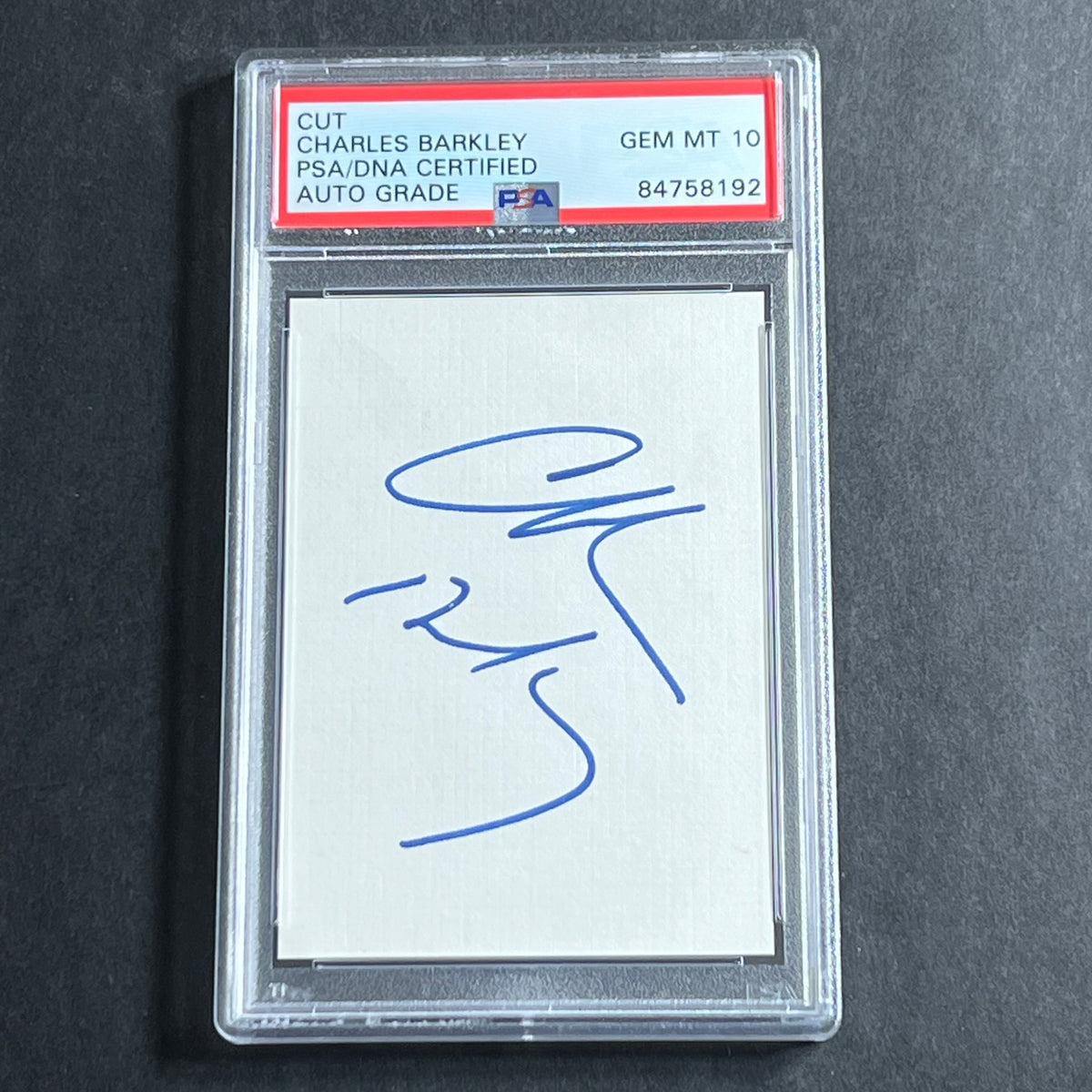 Charles Barkley Signed Cut PSA/DNA Slabbed Auto Grade 10 Phoenix